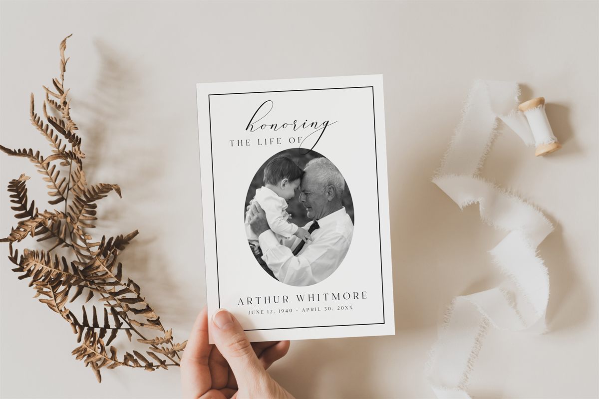Elegant Funeral Program template