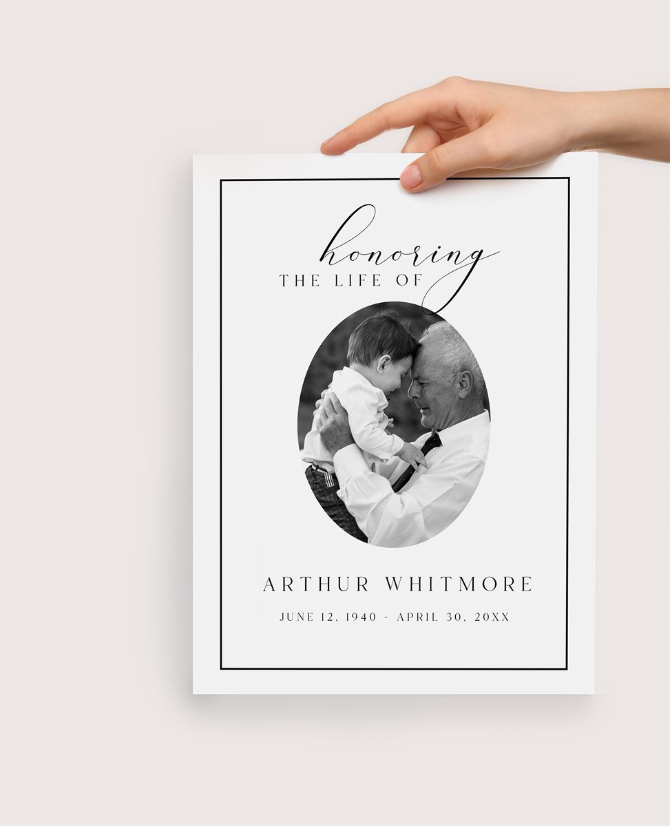 Funeral Memorial Sign — in real funeral context