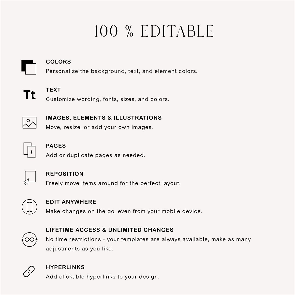 Editable Funeral Bundle — Canva editor view